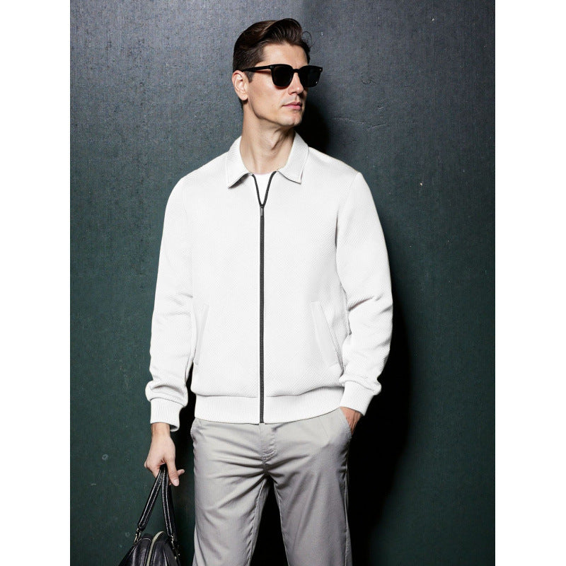Casual Knitted Zip-up Jacket