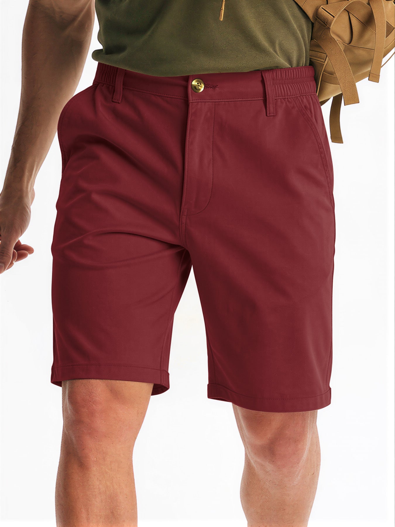 Men's Casual Polyester Shorts – Straight Leg, Everyday & Sport