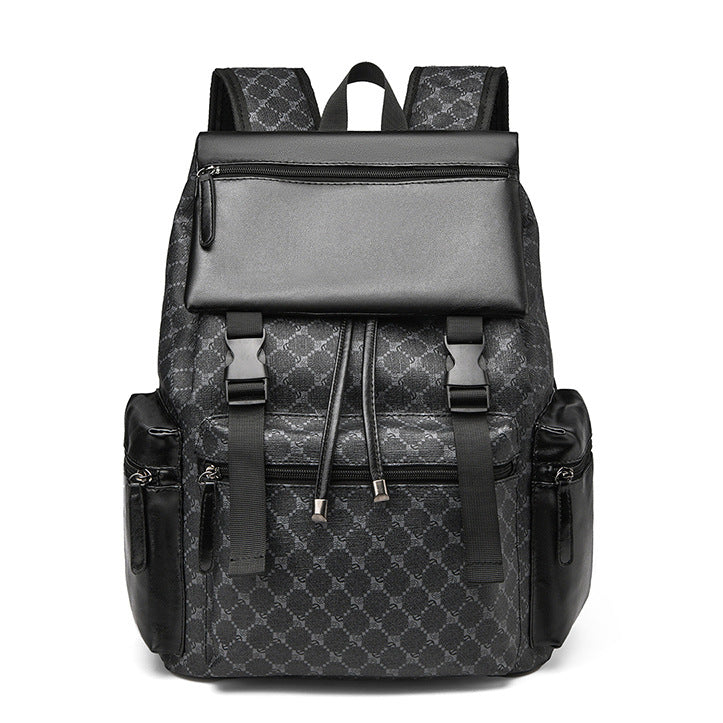 Large-Capacity Travel Backpack – Waterproof PU Printed Design