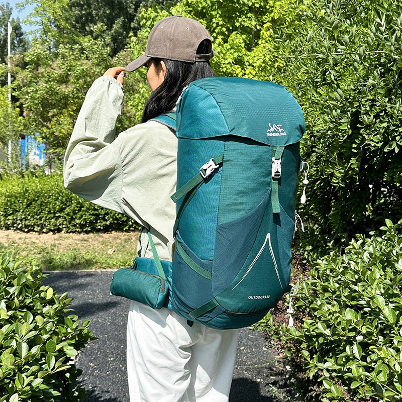 35l hiking backpack INOXTO Black+3L / One Size zippered pockets on the waist belt Hiking Backpack 35L Ampex