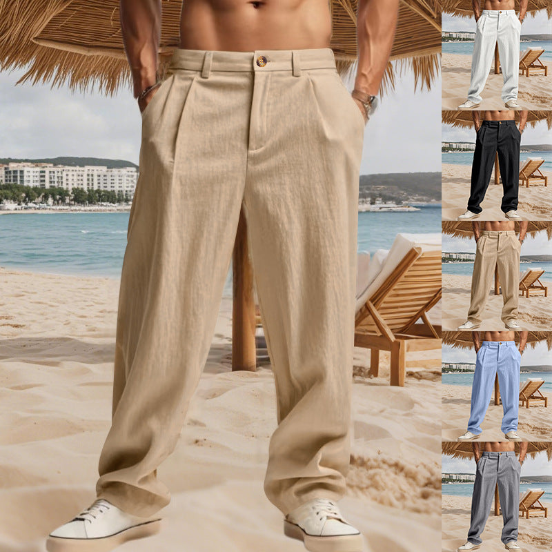 Casual Loose-Fit Business Straight-Leg Suit Trousers