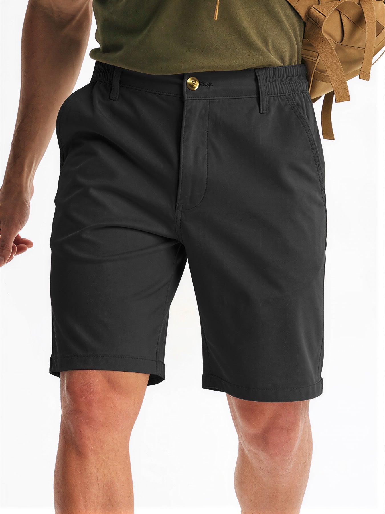 Men's Casual Polyester Shorts – Straight Leg, Everyday & Sport