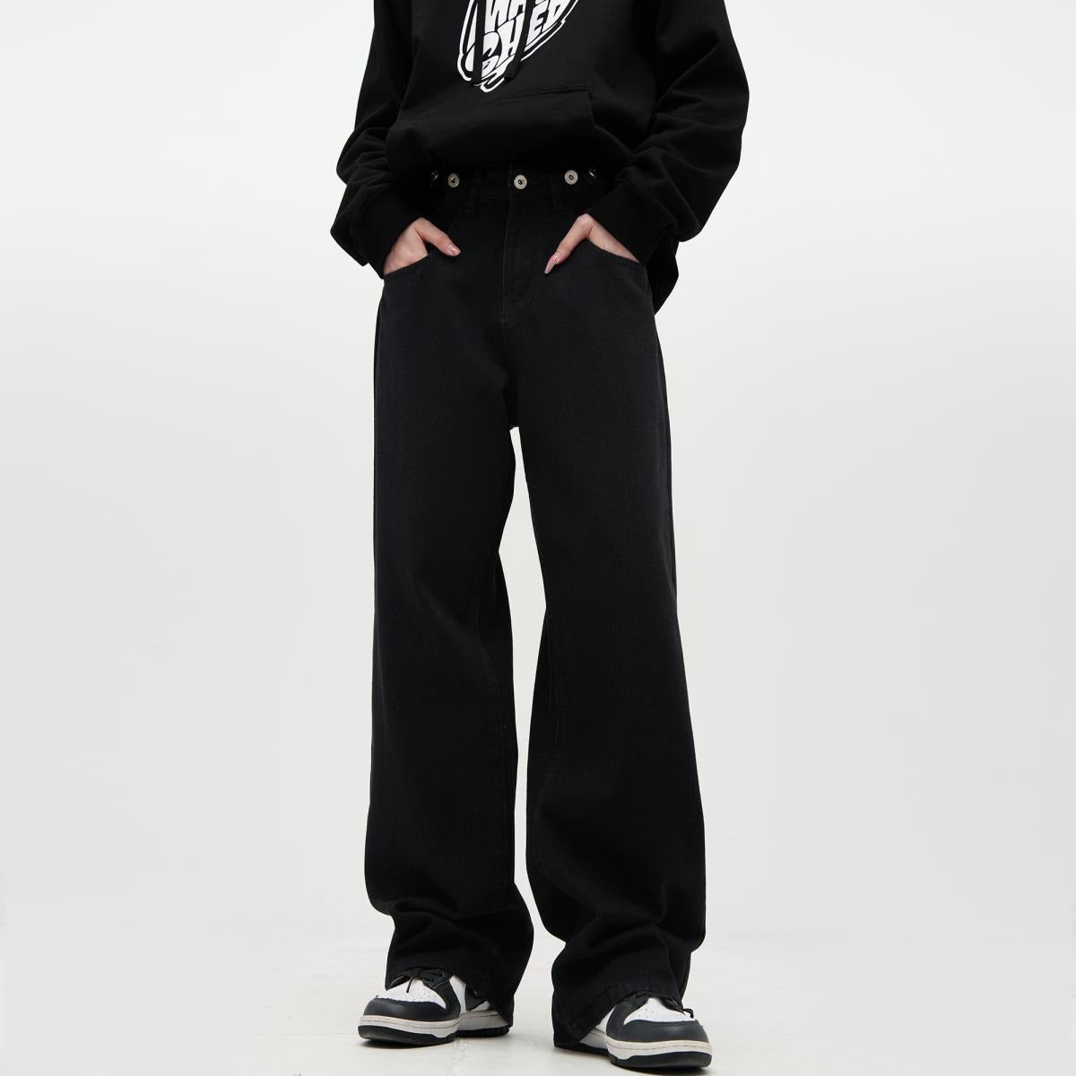 New High-Street Trendy Wide-Leg Retro Loose Denim Pants