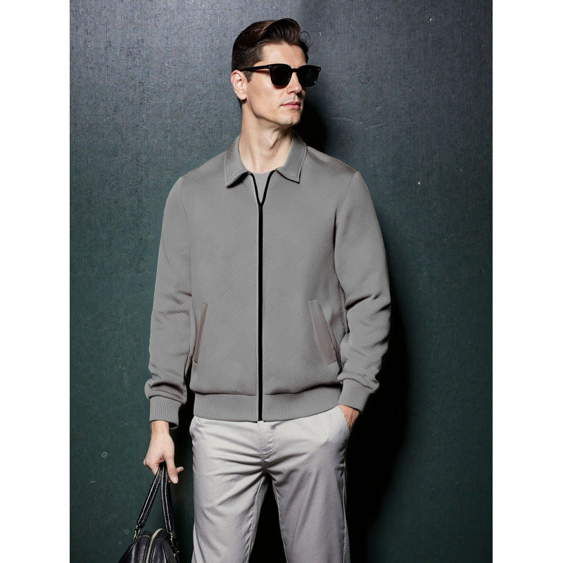 Casual Knitted Zip-up Jacket