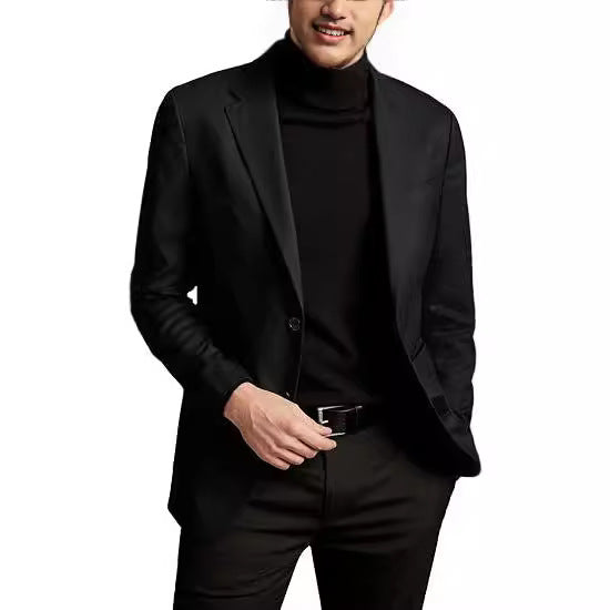Men's Slim Fit Casual Jacket – Long Sleeve Commuter Style