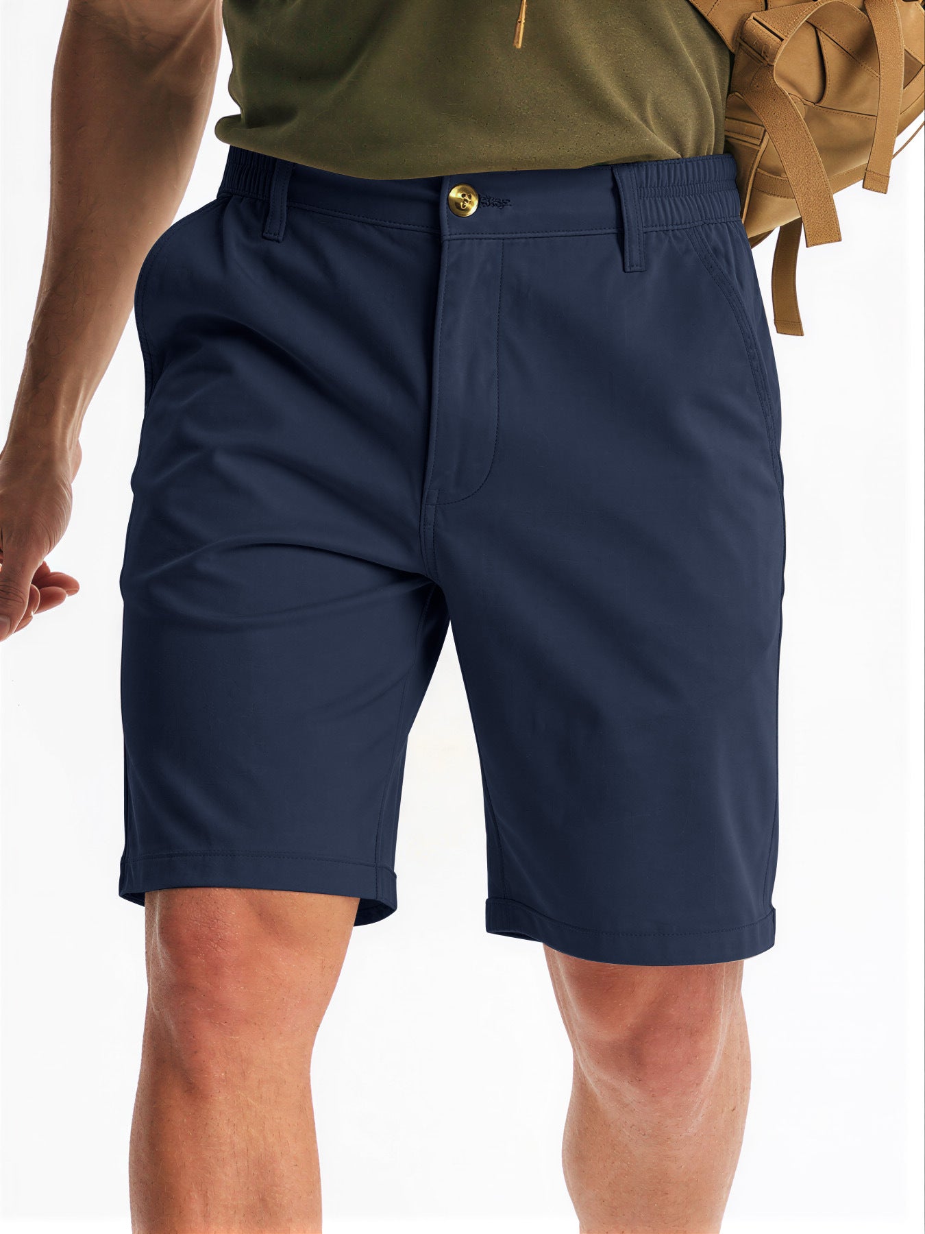 Men's Casual Polyester Shorts – Straight Leg, Everyday & Sport