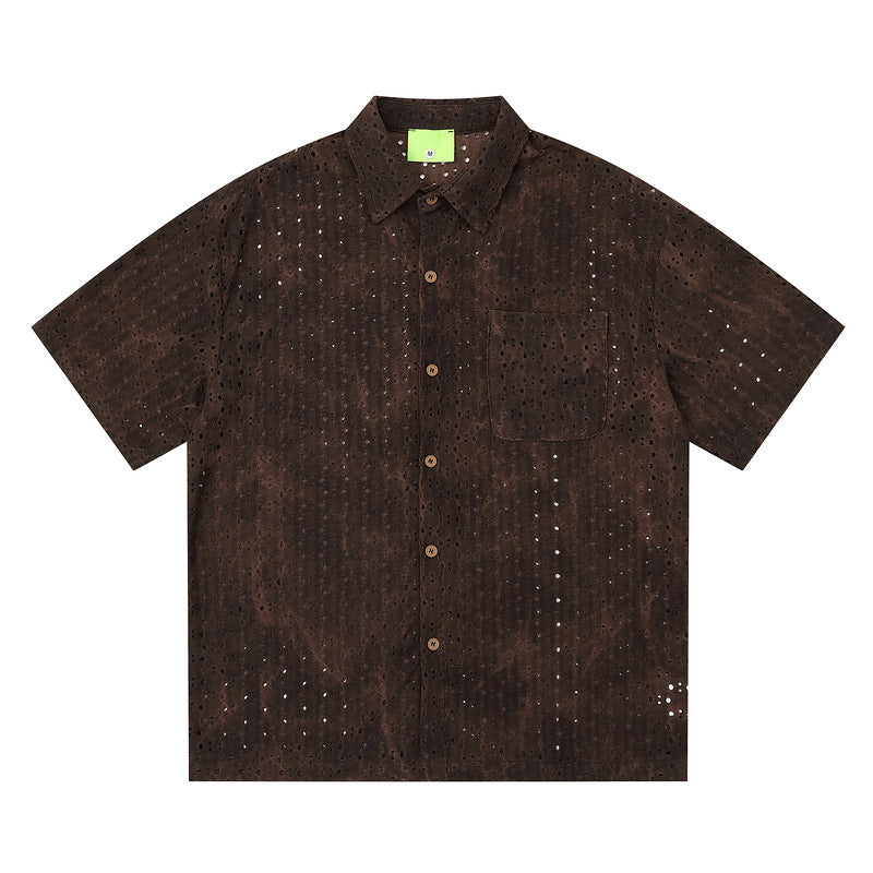 Retro Tie-Dye Loose Short-Sleeve Shirt