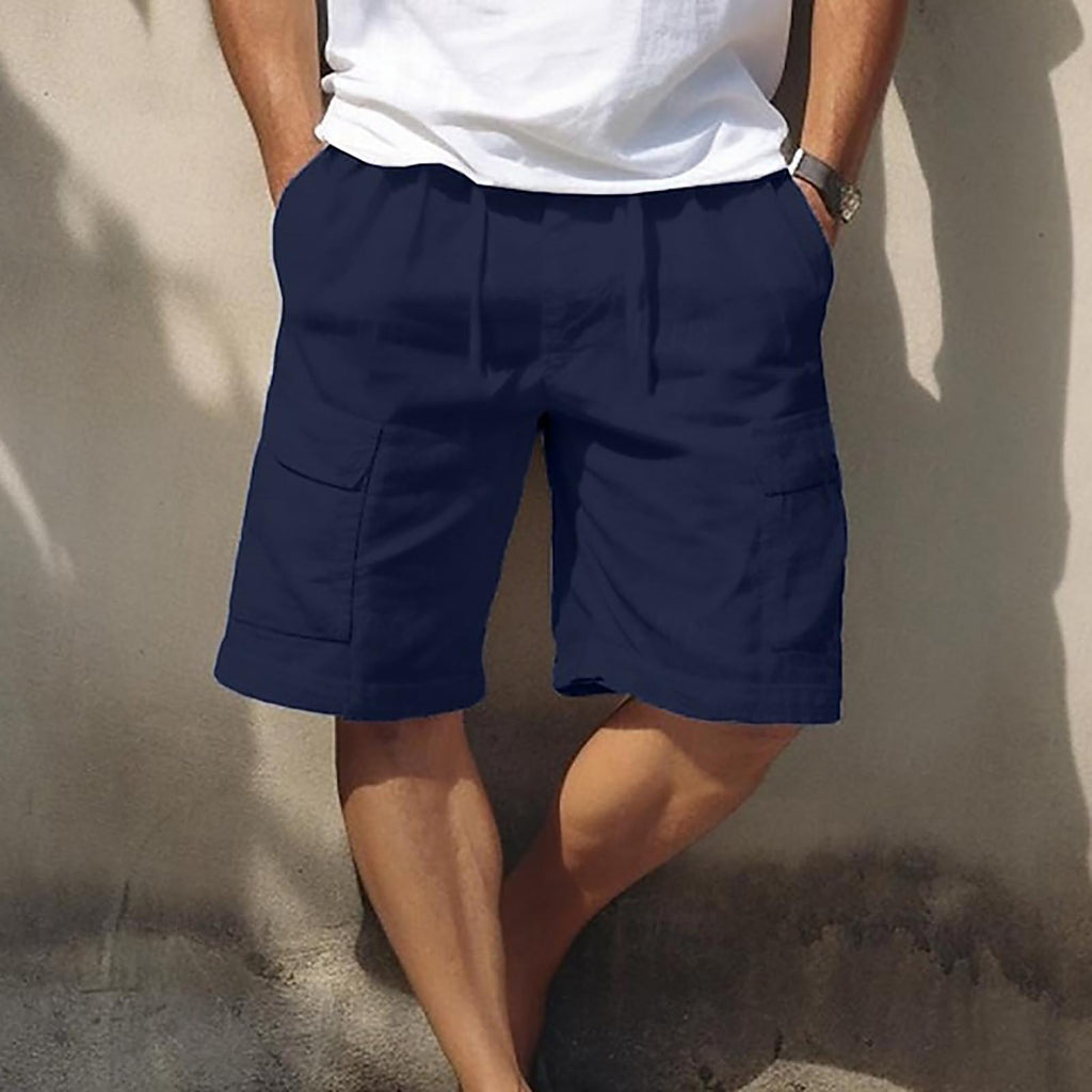 Men's Cotton Relaxed-Fit Multi-Pocket Casual Shorts – Lightweight & Breathable