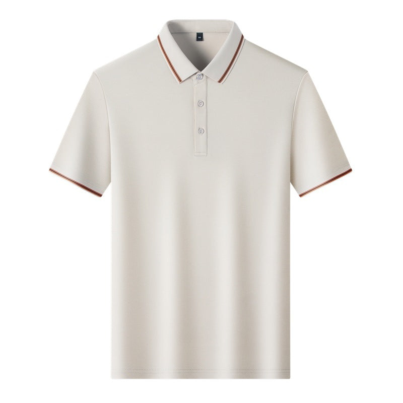 Business-Style Breathable Mens Short-Sleeve T-Shirt