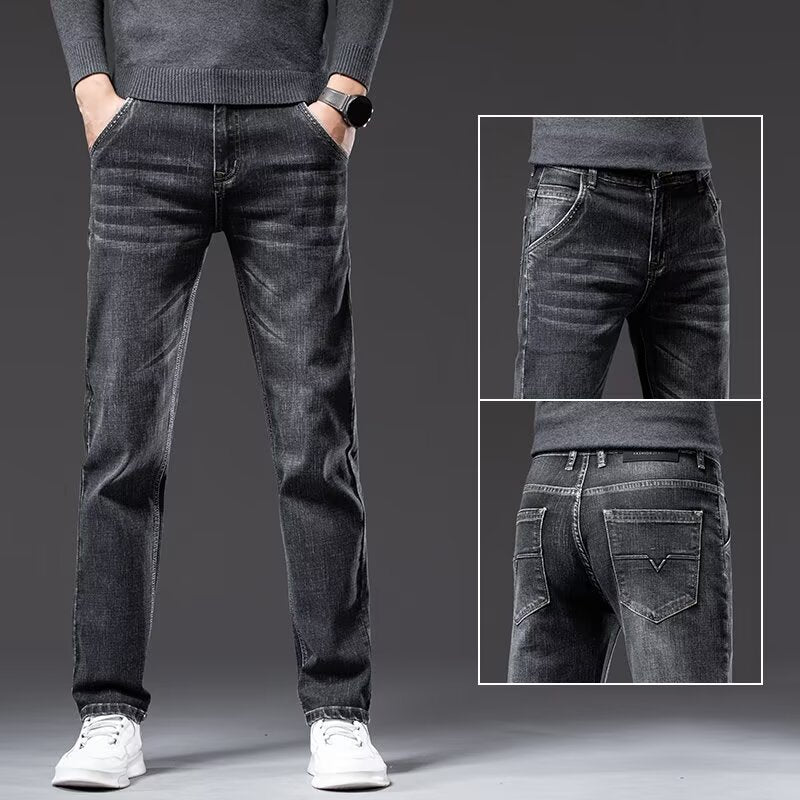 Fashionable Loose Straight-Leg Denim Jeans