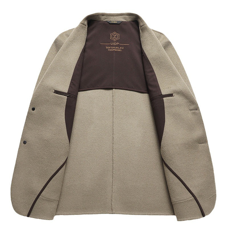 Simple Business-Casual Double-Faced Wool Coat