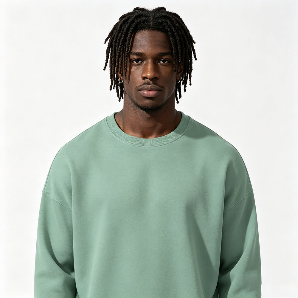 Ｌサイズ　Overdyed Crewneck Sweatshirt Fleece-Lined Crew Neck Sweatshirt – Extra Thick, Loose Fit, 14