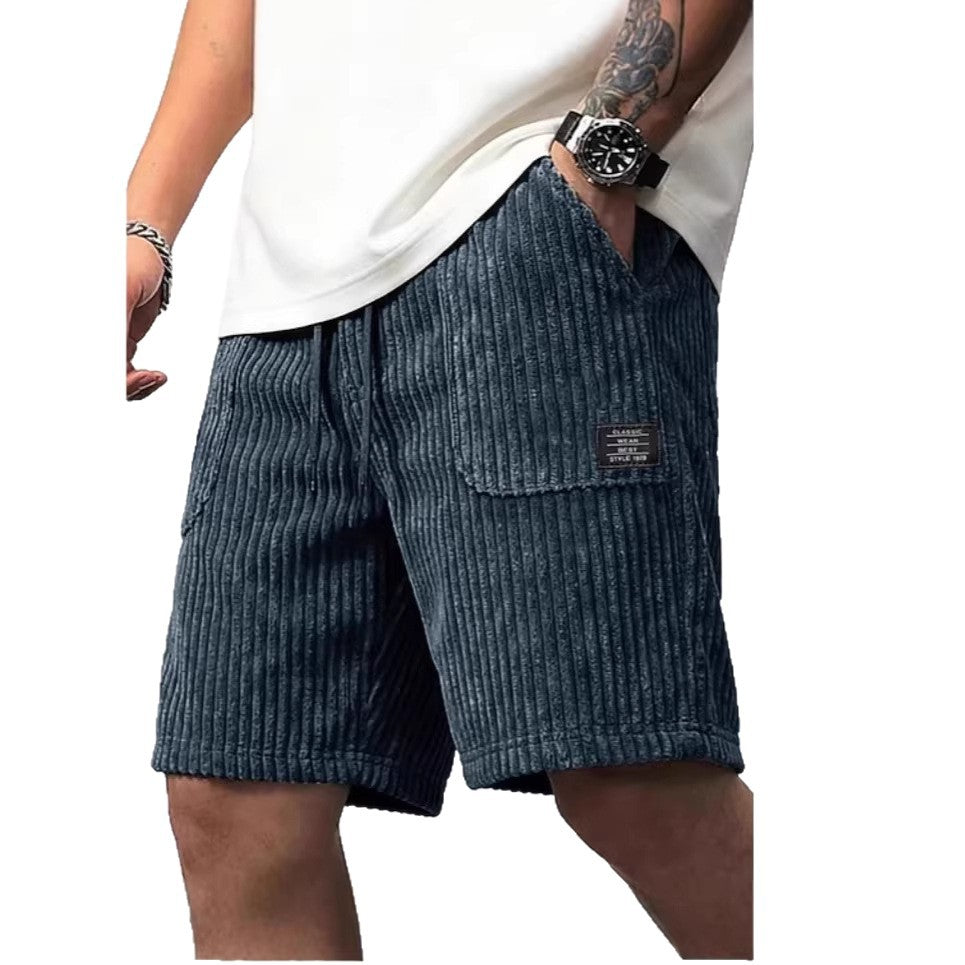 Men's Corduroy Shorts – Comfortable Streetwear Shorts with Pockets