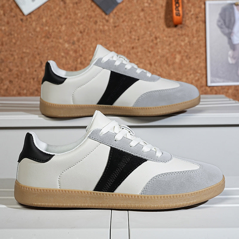 Low-Top Lace-Up Sneakers – Soft Sole Flat Heel