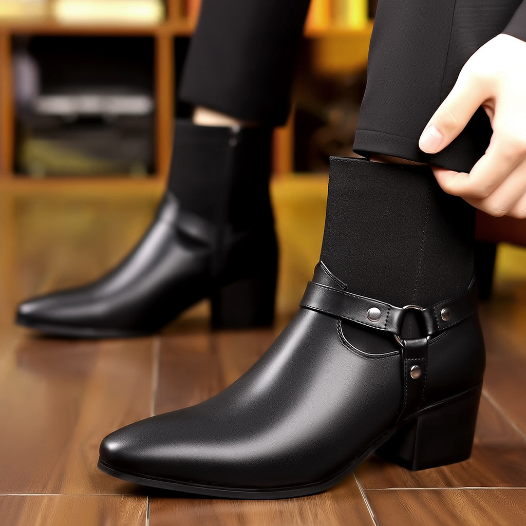 Fashionable British-style Pointed-toe Casual Boots
