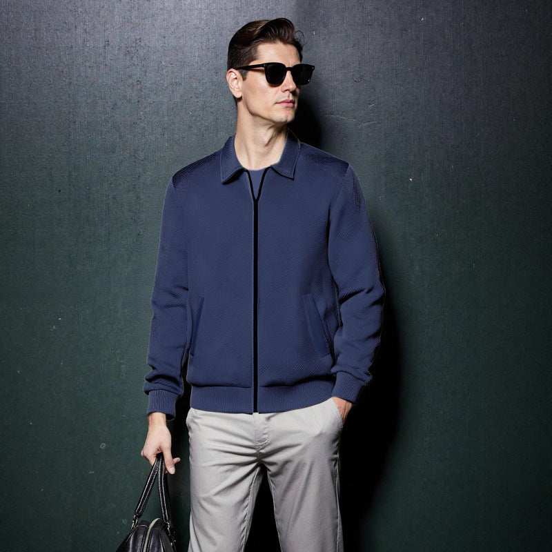 Casual Knitted Zip-up Jacket