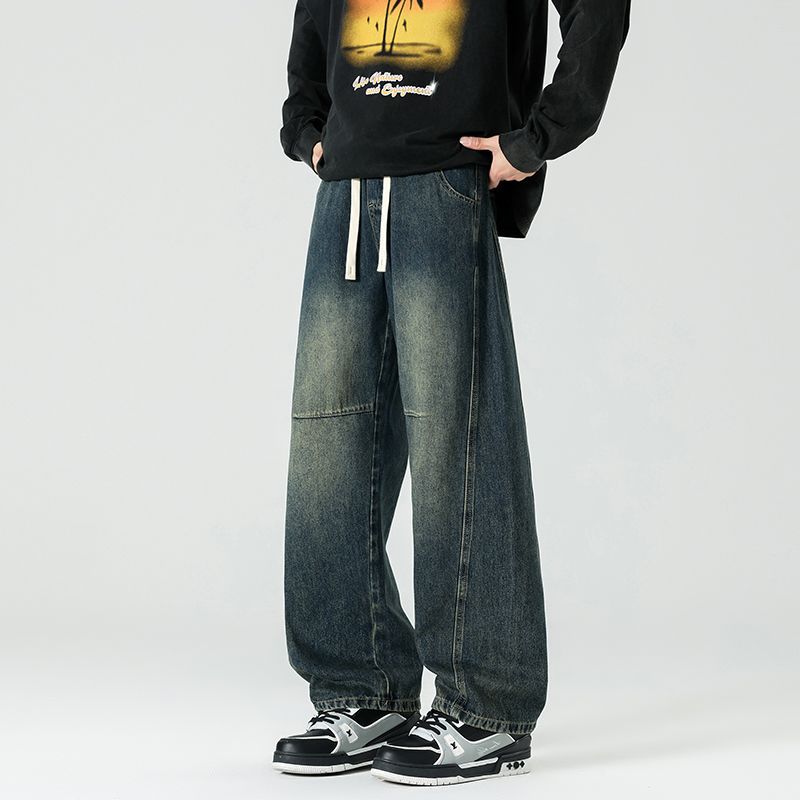 Loose-fit Straight-leg Patchwork Jeans
