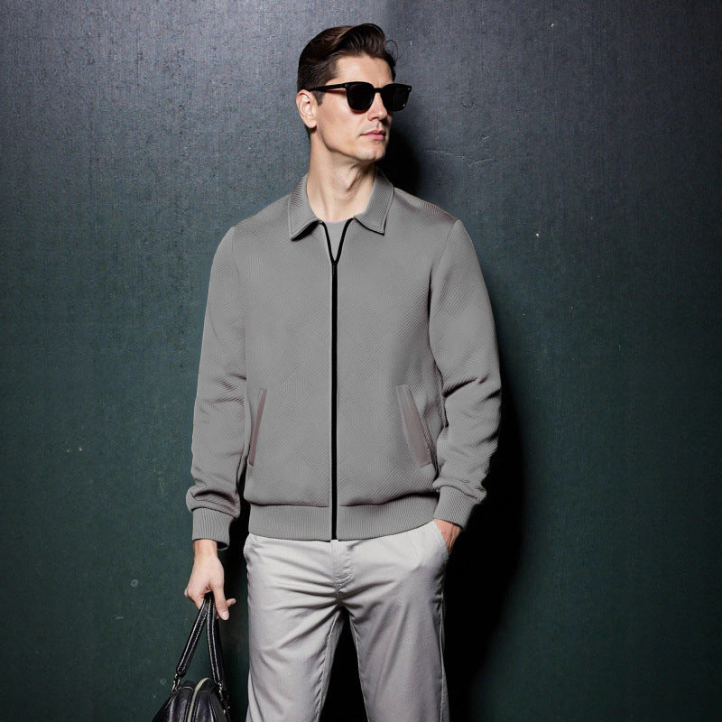 Casual Knitted Zip-up Jacket