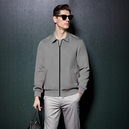 Casual Knitted Zip-up Jacket