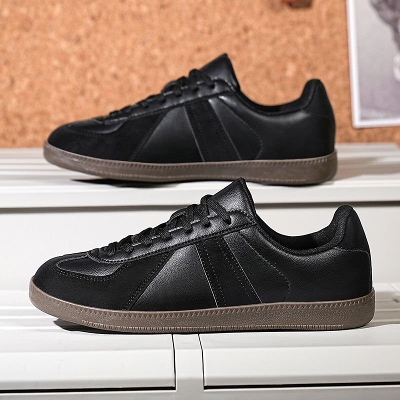 Low-Top Lace-Up Sneakers – Soft Sole Flat Heel