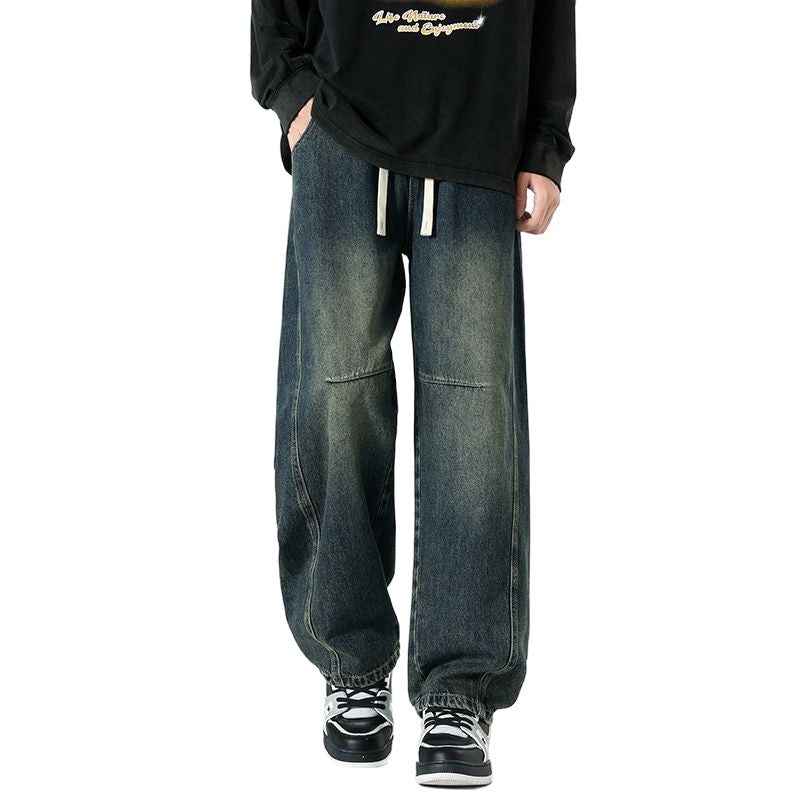 Loose-fit Straight-leg Patchwork Jeans