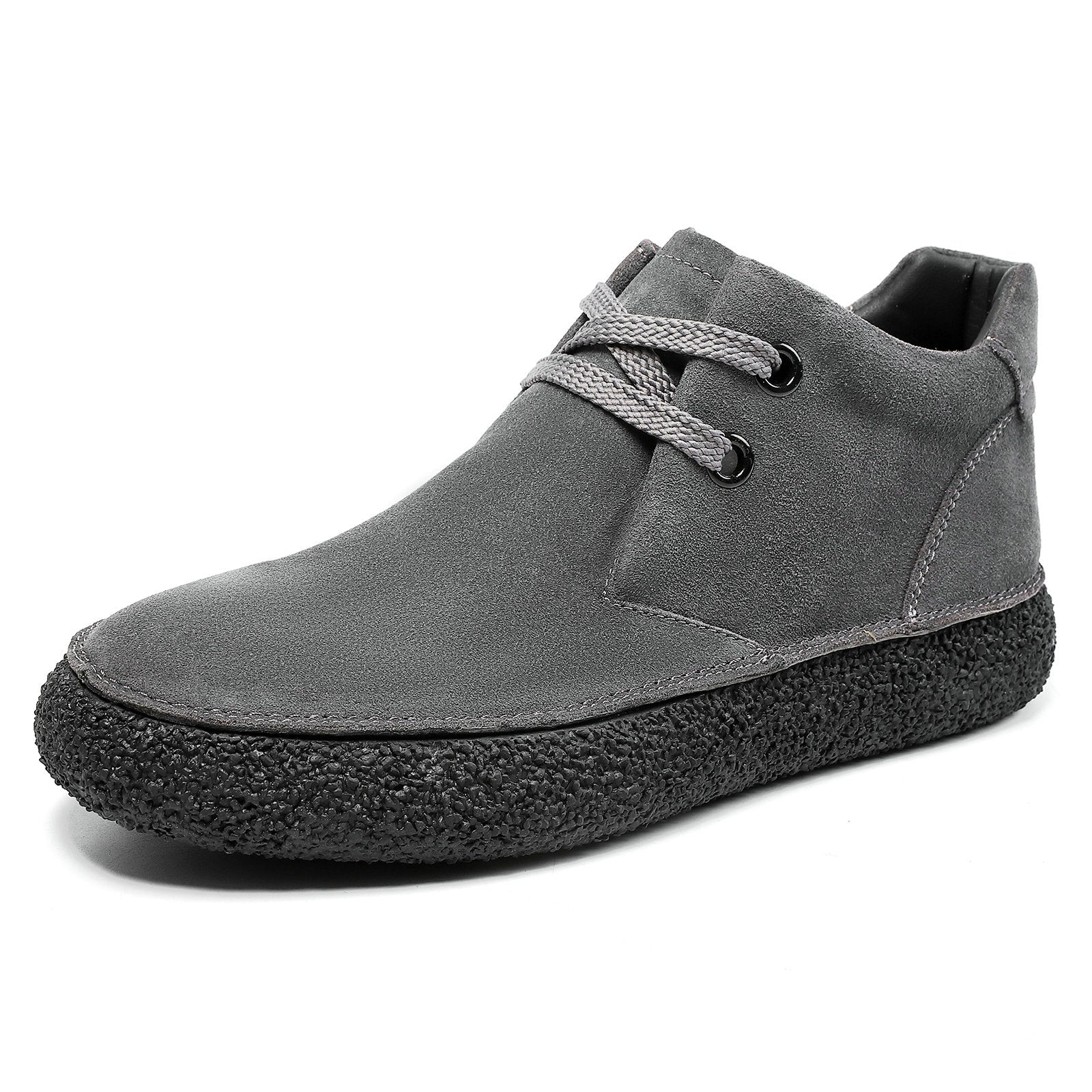Matte Suede Mid-Top Sneakers