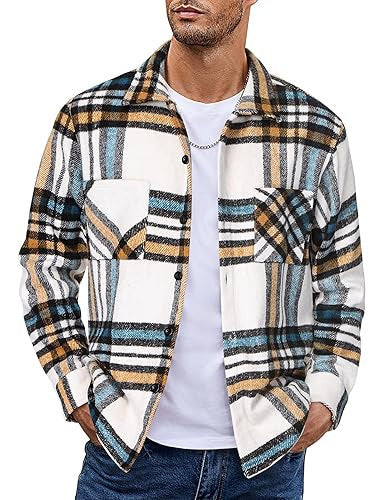 Button Up Casual Retro AutumnWinter Mens Shirt
