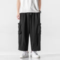 Mens Japanese-style Plus-size Straight-leg Wide-leg Sweatpants