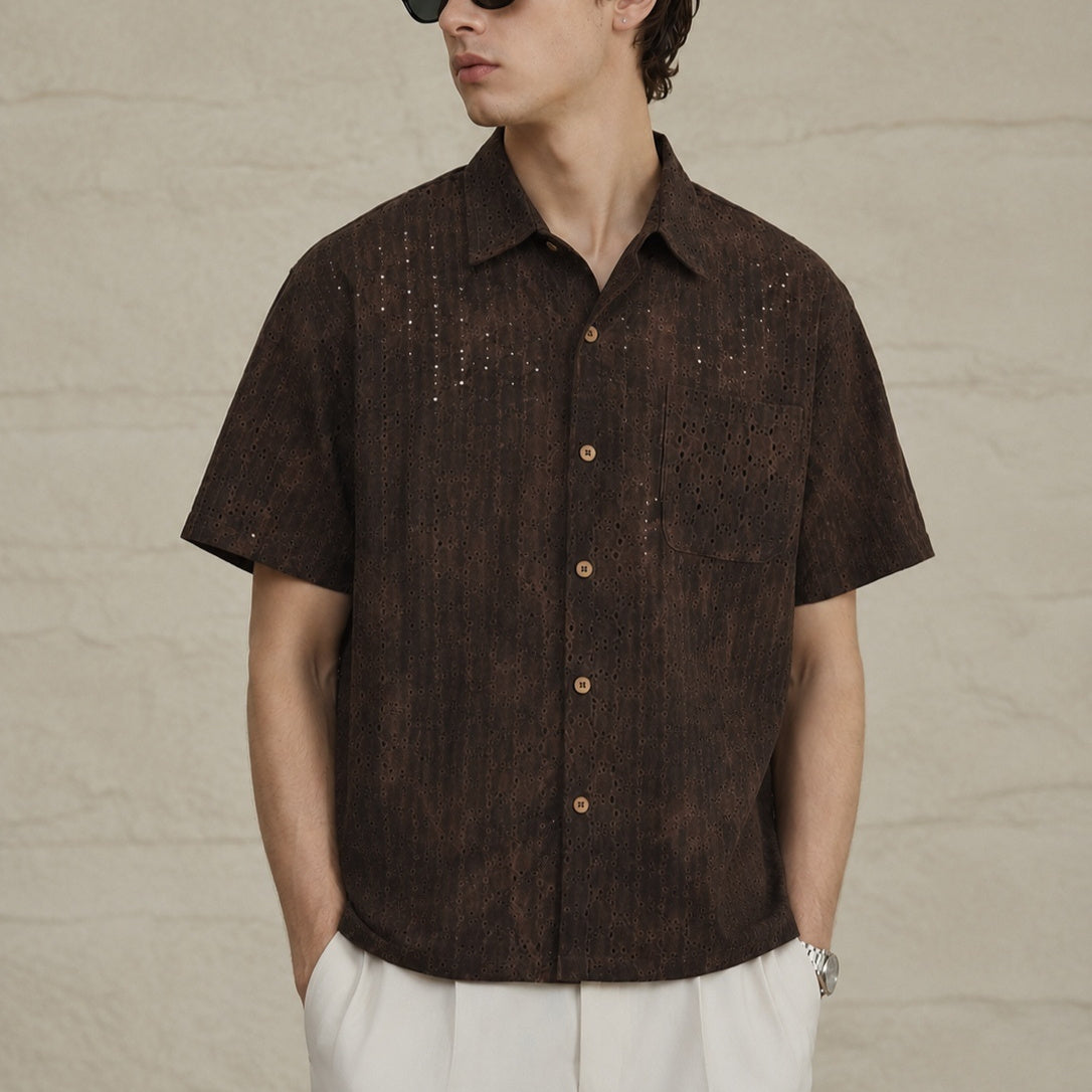 Retro Tie-Dye Loose Short-Sleeve Shirt