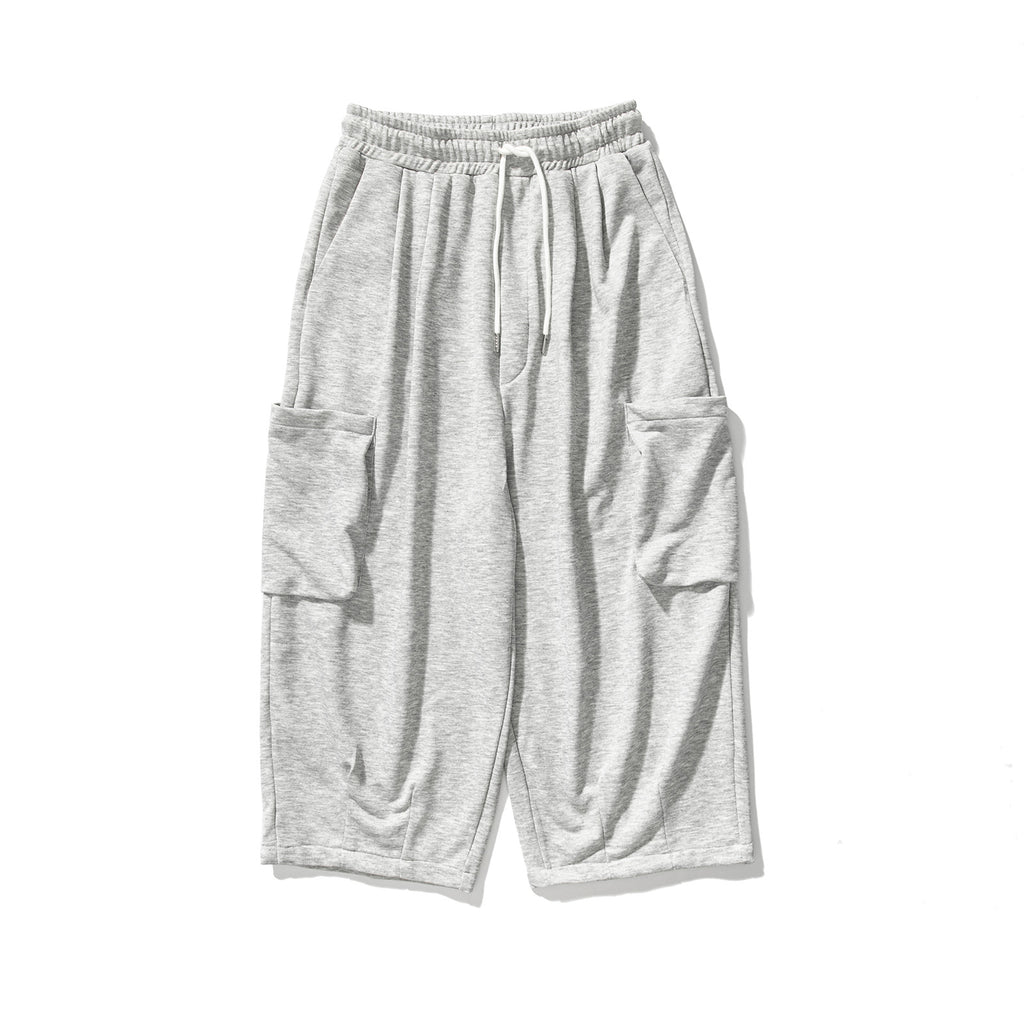 Mens Japanese-style Plus-size Straight-leg Wide-leg Sweatpants
