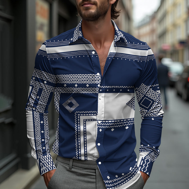 Printed Long-Sleeve Shirt