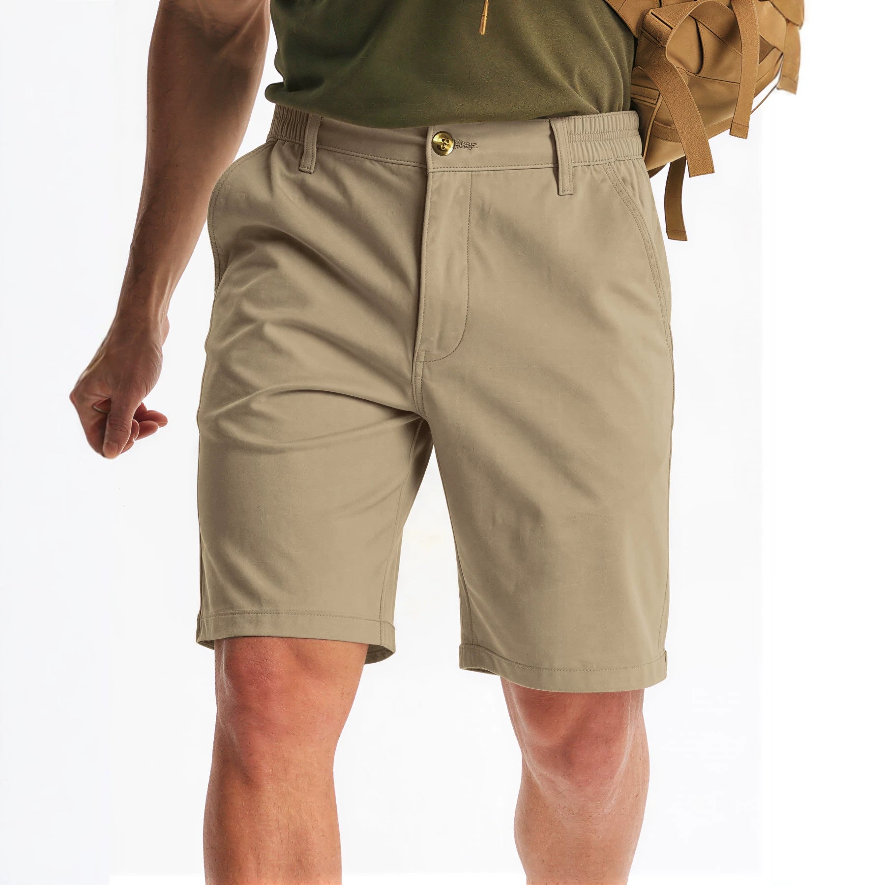 Men's Casual Polyester Shorts – Straight Leg, Everyday & Sport