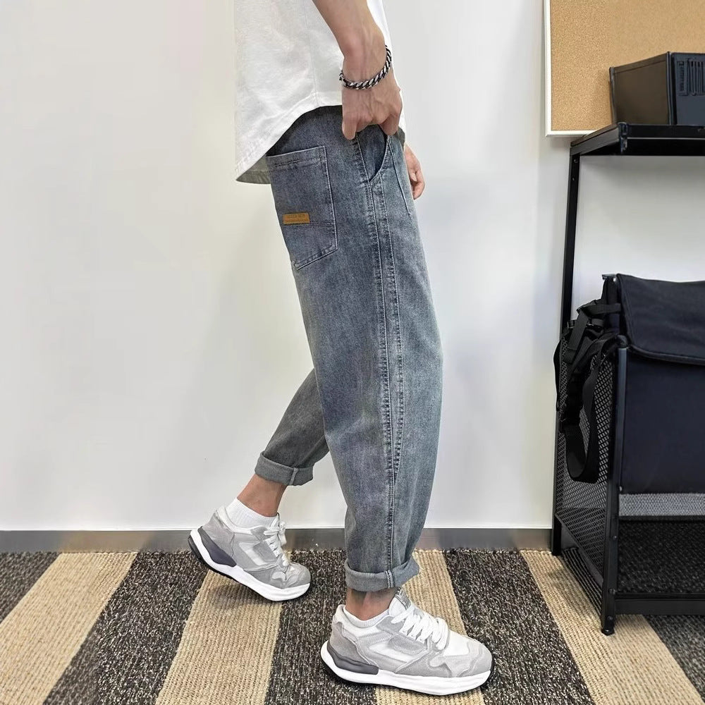 Loose-fit Harem Jeans With Elastic Waist
