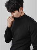 Slim-Fit Stretch Mock-Neck Knitted Sweater