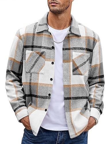 Button Up Casual Retro AutumnWinter Mens Shirt