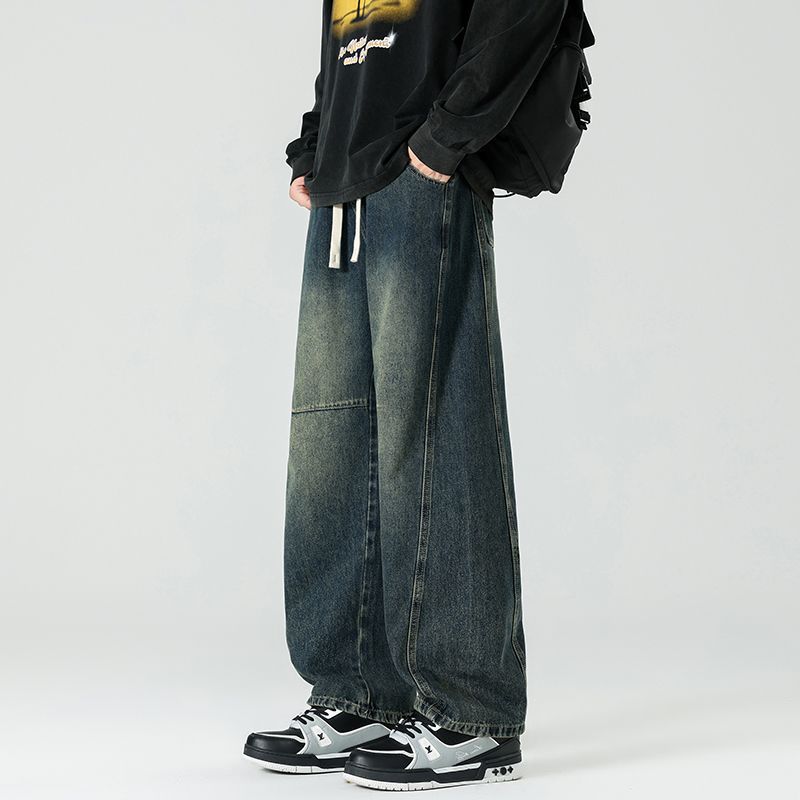 Loose-fit Straight-leg Patchwork Jeans