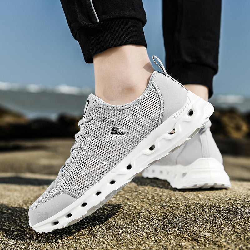 Men's Mesh Breathable Sports Sneakers – Hollow-Out Design