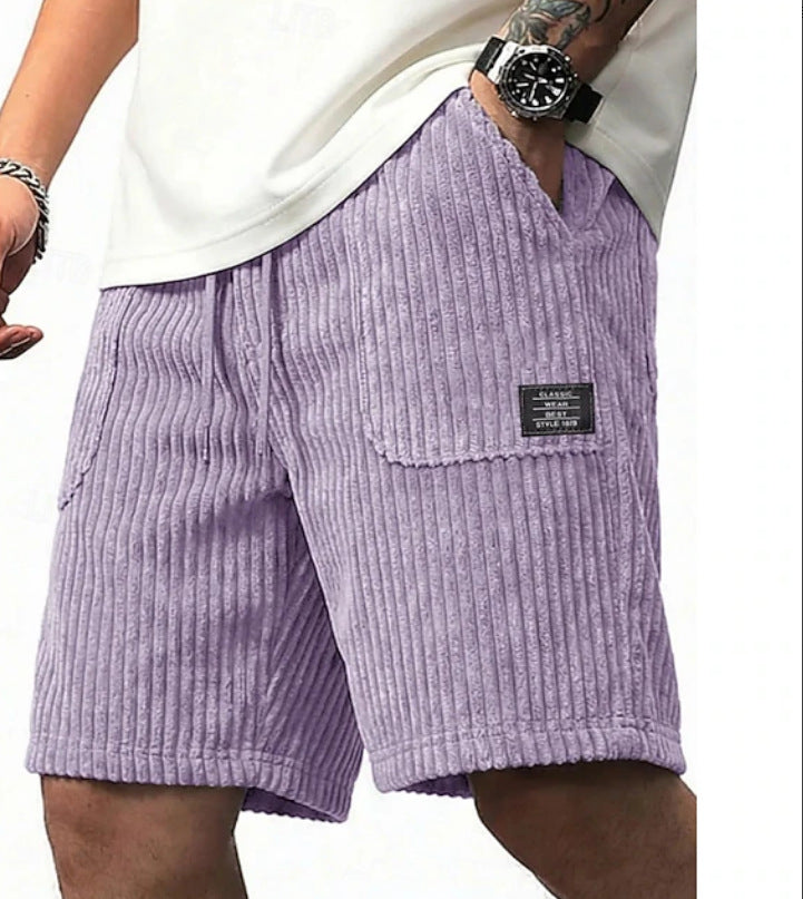 Men's Corduroy Shorts – Comfortable Streetwear Shorts with Pockets
