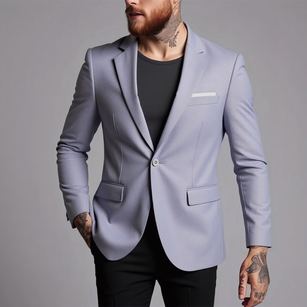 Fashionable Casual Korean-Style Slim-Fit Jacket