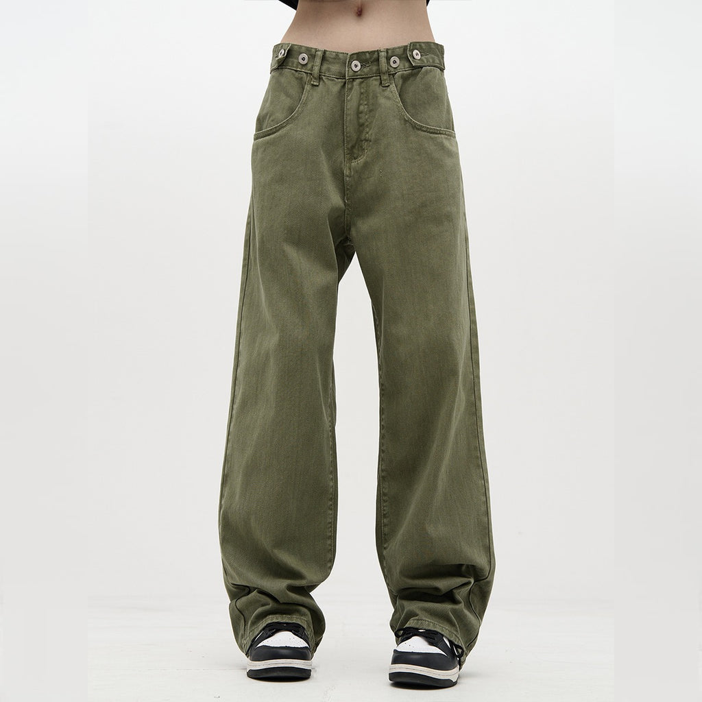 New High-Street Trendy Wide-Leg Retro Loose Denim Pants