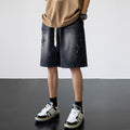 Men's Cotton Denim Shorts – Straight Leg Mid-Rise
