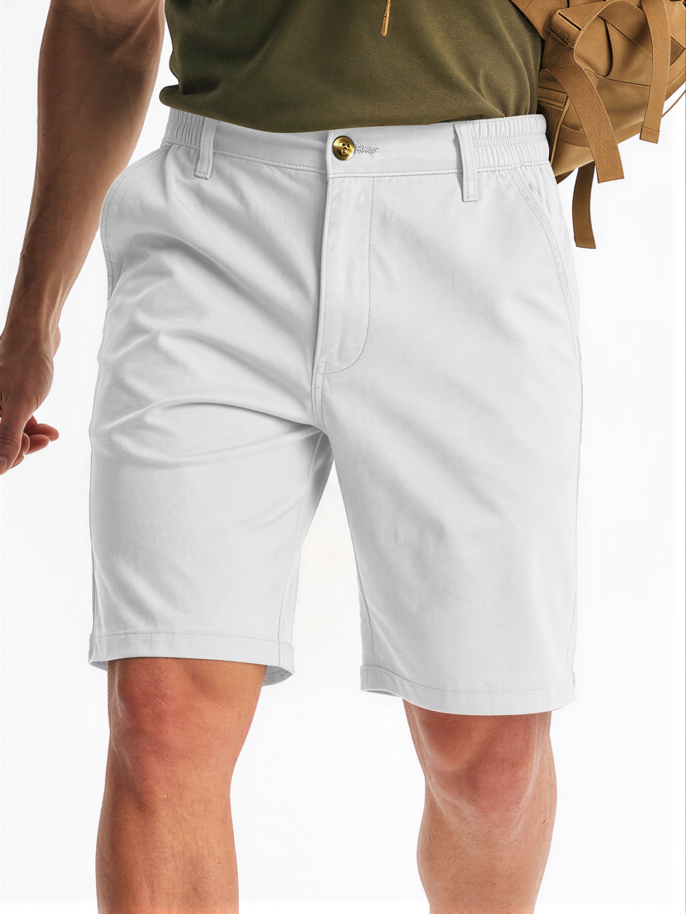 Men's Casual Polyester Shorts – Straight Leg, Everyday & Sport