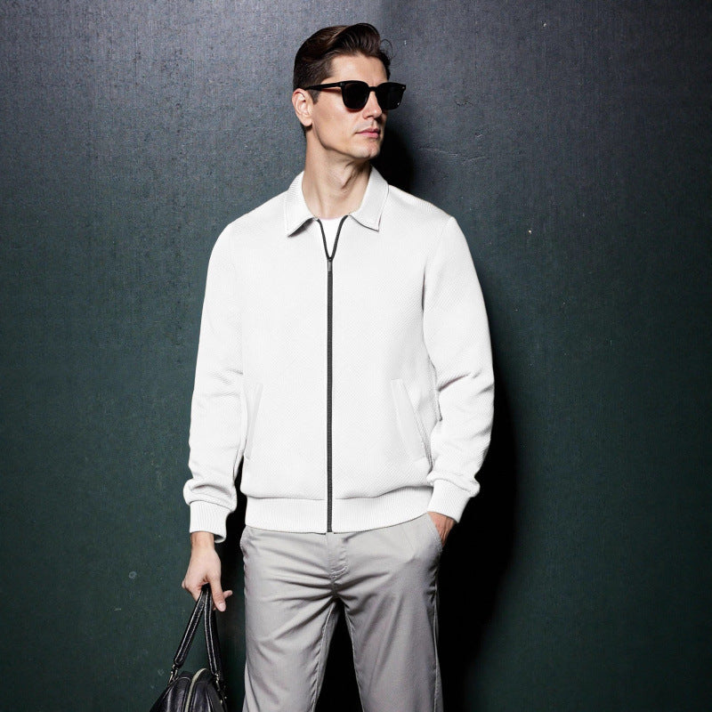 Casual Knitted Zip-up Jacket