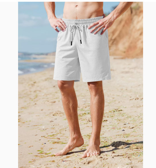 Cotton-Linen Breathable Beach Casual Shorts