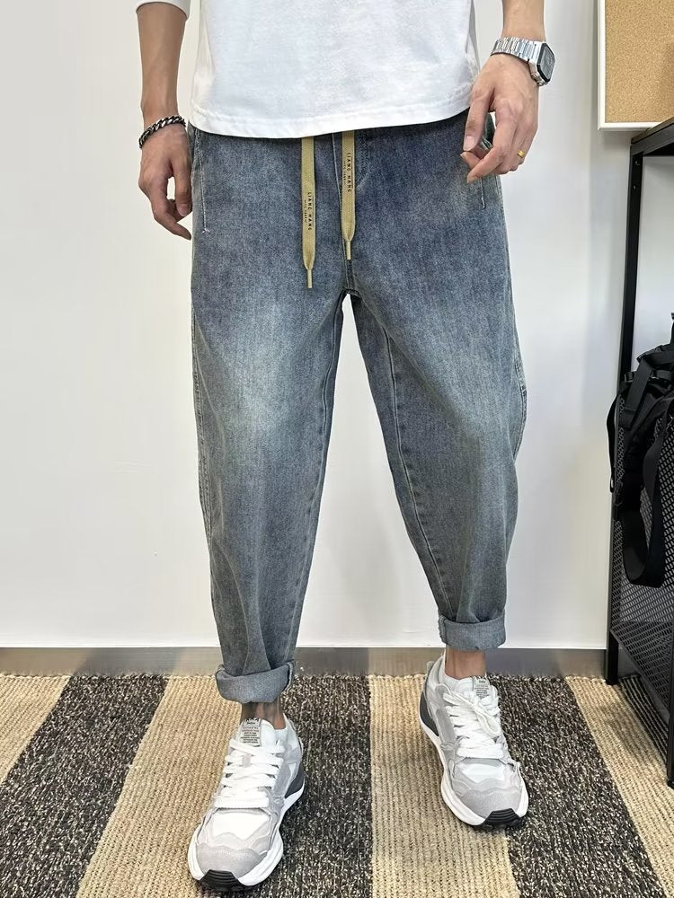 Loose-fit Harem Jeans With Elastic Waist