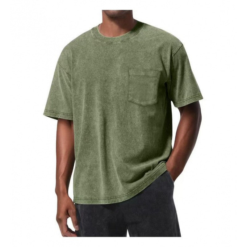 Men's Embroidered Raglan Short-Sleeve T-Shirt | Loose Fit