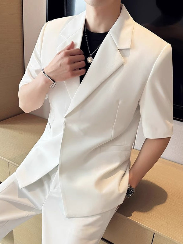 High-end Mens Suit With Three-quarter Sleeves