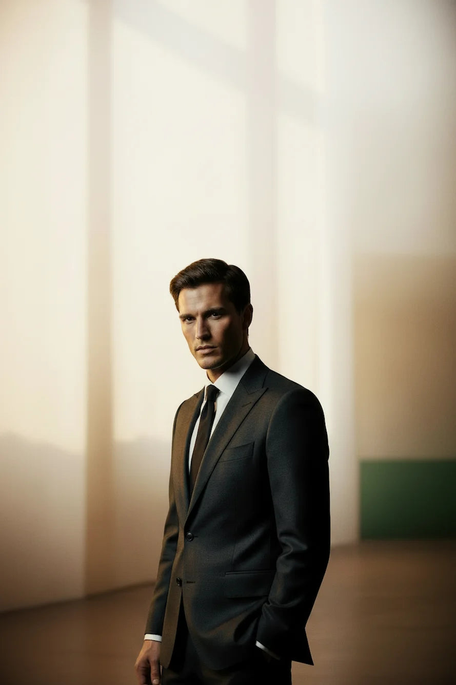 JIDAI Men's Lifestyle - Confident Male Model in Tailored Suit